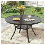 DIFY Black 47.2" Round Patio Table