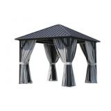 AOXUN 10x10 Gazebo with Hardtop Roof, Gray