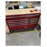 Husky 52" 10-Drawer Mobile Workbench Pegboard