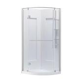 Glamour Shower Wall Set, White