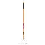 54 in. Long Wood Handle 19-Tine Thatch Rake