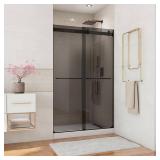Essence Frameless Matte Black Shower Door