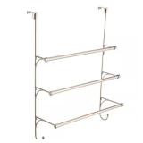 Over-the-Door 3-Bar Towel Holder Rack