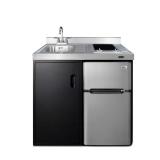 39 in. Compact Kitchen in Black