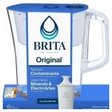 Brita 6-Cup Small Plastic Water Filter Pitcher