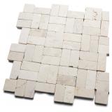 CNK Tile Ecru White Mosaic Tile 12" x 12", 17 Cas