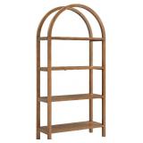 Modway Vexley 72" Arched Bookshelf - Walnut