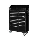16-Drawer Tool Chest & Cabinet, Gloss Black