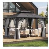 AOXUN 12-ft x 10-ft Gazebo with Hardtop Roof