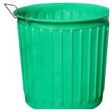 60 gal. Green Round Carry Barrel Trash Can