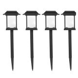 Melrose 10-Lumen Black Solar Path Light 4-Pack