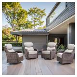 Arcadia Brown Wicker Rocking Chair (2-Pack)