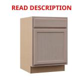 (Damaged) Unfinished Base Cabinet, 24x34.5x 24
