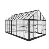 Black Frame Clear Garden Greenhouse 10x16
