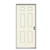 36 x 80 6-Panel Primed Front Door, Damaged