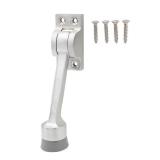 Satin Chrome Kick-Down Door Stop, Commercial