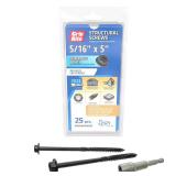 5/16 x 5 Dual Drive Washer Head Screws 25/Box