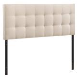 Lily Ivory Full Upholstered Fabric Headboard