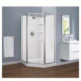 Foundations 38 in. W Shower Surround White