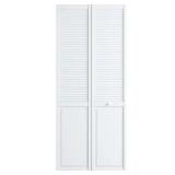 24 in. x 80 in. Pine White Bi-fold Closet Door