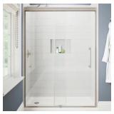 Ashmore 60" W Shower Door, Nickel