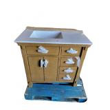 36" Vanity Cabinet with Top, Damaged Top