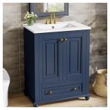 BYBLIGHT 24" Freestanding Blue Vanity Top