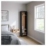 Ark Black Oak Arched Coat Rack with Hooks