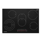 30" 5 Elements Electric Cooktop, Black