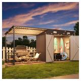 Aoxun 6x4FT Outdoor Shed & Gazebo
