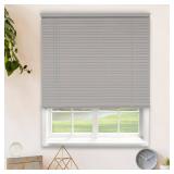 Gray Cordless Vinyl Mini Blind - Assorted Size