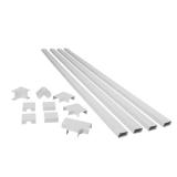 Wiremold CordMate III Cord Cover Kit, White
