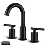 Matte Black 8 in. Widespread Faucet