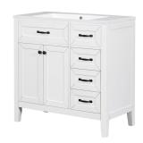 35.98 W x 18.03 D x 35.98 H White Vanity