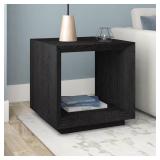 Tannen 22 in. Black Rectangular MDF End Table