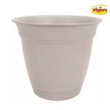 12 in. Mirabelle White Planter with Drainage