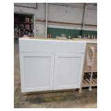 White base cabinet aprox 35"Hx36"Lx25"W