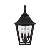 Galena 3-Light Black Outdoor Wall Lantern