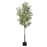 7 ft Artificial Olive Tree in Pot