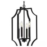 Cloverhill 4-Light Matte Black Pendant