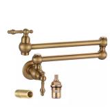 Brass Wall Mount Pot Filler with 2-Aerators