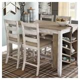Skempton White/Brown Wood Dining Table