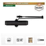 Medium-Duty Matte Black Commercial Door Closer