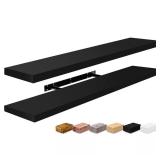 Sorbus 2-Pack Floating Shelves, 35"Wx9"D Black