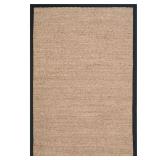 Natural Fiber Doormat 3x4 Border Rug