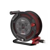 50 ft 14/3 Retractable Cord Reel Black