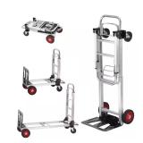 2-in-1 Aluminum Hand Truck, 400-lb Capacity