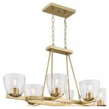Tamassee 6-Light Brushed Gold Chandelier