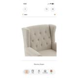 Beige accent arm chair
