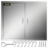BBQ Double Access Door 31x24 Stainless Steel